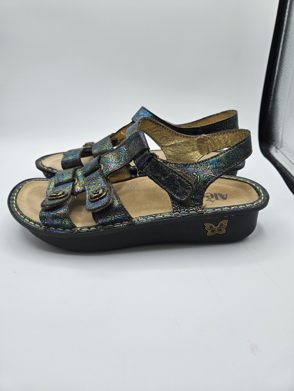 Alegria Kleo Abalone Rose Leather Sandals Shoes Sz 38 US 8-8.5 KLE679 Iridescent - Picture 4 of 8